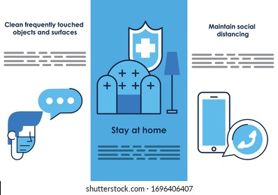 flyer with covid19 prevention recommendations vector illustration design