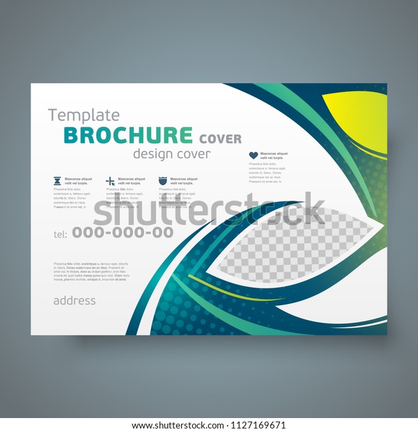 Flyer Curves Theme Brochure Design Template Stock Vector (Royalty Free ...