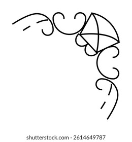 flyer decoration corner line icon vector. flyer decoration corner sign. isolated symbol illustration