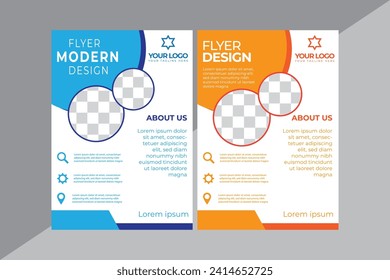 flyer design a4 size template. Vector illustration editable file