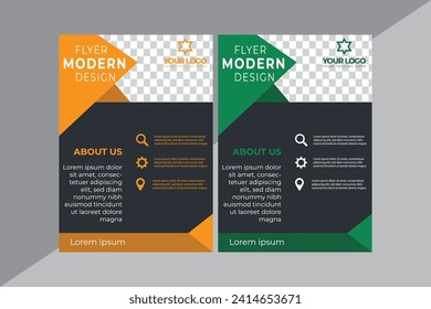flyer design a4 size template. Vector illustration editable file