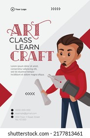 Flyer Design Of Art Class Learn Craft Template.  