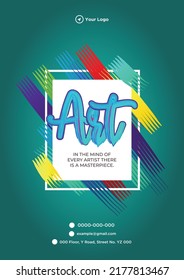 Flyer design of art in the mind of every artist template. 