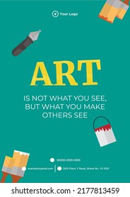 Flyer design of art is not what you see template. 