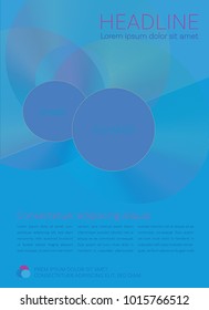 Flyer design background. Brochure template  created of colorful circles. Vector Illustration.
