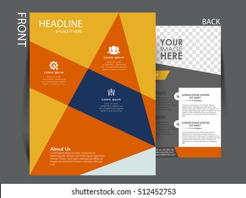 Flyer design background. Brochure template. Can be used for magazine cover, business mockup, education, presentation,.
