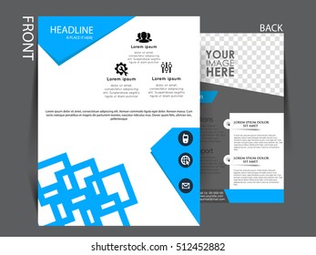 Flyer design background. Brochure template. Can be used for magazine cover, business mockup, education, presentation,.