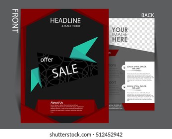 Flyer design background. Brochure template. Can be used for magazine cover, business mockup, education, presentation,.