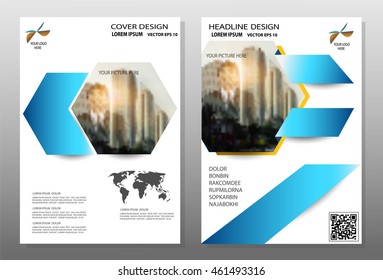 Flyer design background,Blue annual report brochure,Modern flyer design template illustration vector, Leaflet cover presentation abstract background,Headline background, layout in A4 size