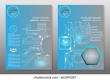 Flyer design background,Blue annual report brochure,Modern flyer design template illustration vector, Leaflet cover presentation abstract background,Headline background, layout in A4 size
