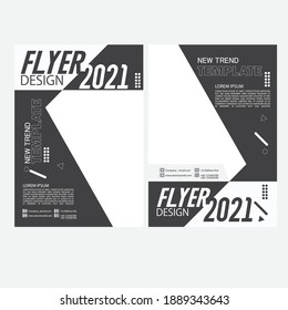 Flyer Design Black White Template New Stock Vector (Royalty Free ...