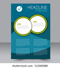 Flyer design. Brochure template. Annual report cover. Vector background illustration