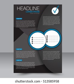 Flyer design. Brochure template. Annual report cover. Vector background illustration