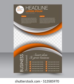 Flyer design. Brochure template. Annual report cover. Vector background illustration