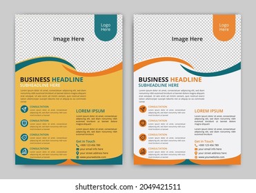 Flyer Design, Business Brochure, Cover Book And Magazine, Annual Report, Proposal, Leaflet, A4 Template, Vector, Print Ready Design, Real Estate Template