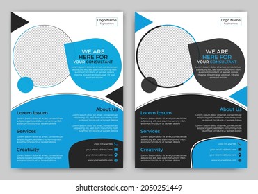 Flyer Design, Business Brochure, Cover Book and Magazine, Annual Report, Proposal, Leaflet, a4 Template, Vector, Print Ready Design
