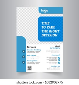 Flyer design. Business brochure template. Annual report cover. Booklet for education, advertisement, presentation, magazine page. a4 size vector illustration.