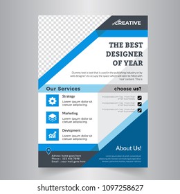 Flyer design. Business brochure template. Annual report cover. Booklet for education, advertisement, presentation, magazine page. a4 size vector illustration.