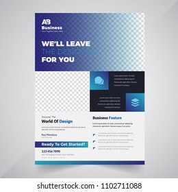 Flyer design. Business brochure template. Annual report cover. Booklet for education, advertisement, presentation, magazine page. a4 size vector illustration.