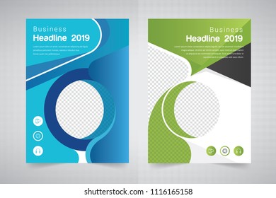 Flyer design. Business brochure template. Annual report cover. Booklet for education, advertisement, presentation, magazine page. a4 size vector illustration. Blue color