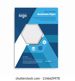 Flyer design. Business brochure template. Booklet for education, advertisement, presentation, magazine page. a4 size vector illustration.
