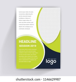 Flyer design. Business brochure template. Booklet for education, advertisement, presentation, magazine page. a4 size vector illustration.
