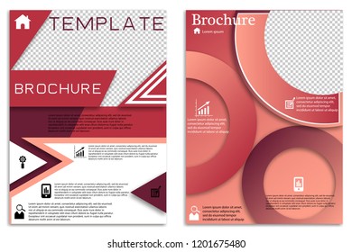 Flyer design. Business brochure template. Annual report cover. Booklet for education, advertisement, presentation, magazine page. a4 size vector illustration. Blue color