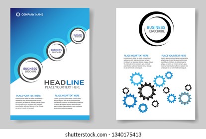 Flyer design. Business brochure template. Cover of the annual report. Booklet for training, advertising, presentation, magazine page. A4 size vector illustration.