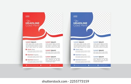 Flugdesign. Geschäftsvorlage. eine Vektorgrafik in 4 Größen. Kann an Broschüre, Geschäftsbericht, Magazin, Poster, Geschäftspräsentation, Portfolio, Flyer, Banner, Website angepasst werden.
