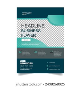 Flyer design. Business flyer template, a4 size vector