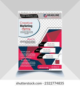 Flyer design. Business template. Annual report cover. Booklet for education, magazine page. a4 size vector illustration.