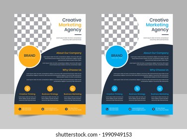Flyer design. Business flyer template in vector