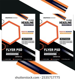 flyer design business template vector unique 