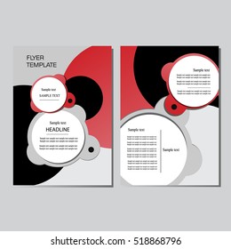 Flyer design with circle. Brochure template. Vector background.
