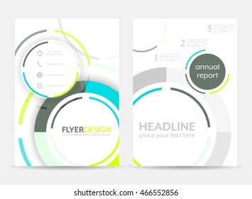 Flyer design with circular pattern/corporate banner or brochure in A4 size/vector illustration.