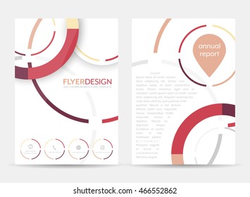Flyer design with circular pattern/corporate banner or brochure in A4 size/vector illustration.