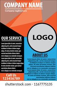 Flyer design for companies or communities that can be edited and customized as needed
