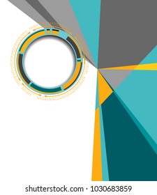 Flyer design content background. Abstract geometric background design shape pattern, futuristic background, business presentation report cover.