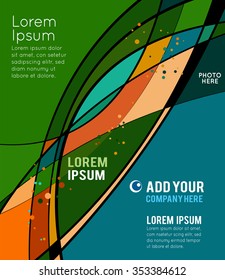 Flyer design content background. Abstract geometric background design shape pattern, futuristic background, business presentation report cover.

