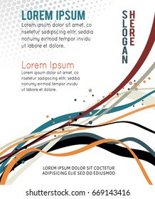 Flyer design content background. Design layout template. Abstract illustration.