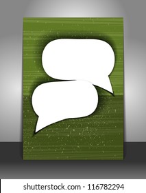 Flyer design content background with speak bubbles. Design layout template