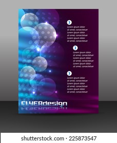 Flyer design or corporate banner, background with shiny effect
