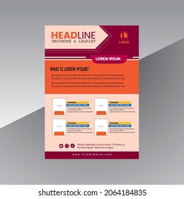 Flyer design. Corporate business report cover, brochure or flyer design. Leaflet presentation. Modern poster magazine, layout, template. A4.
