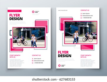 Flyer design. Corporate business report cover, brochure or flyer design. Leaflet presentation. Teal Flyer with abstract circle, round shapes background. Modern poster magazine, layout, template. A4.