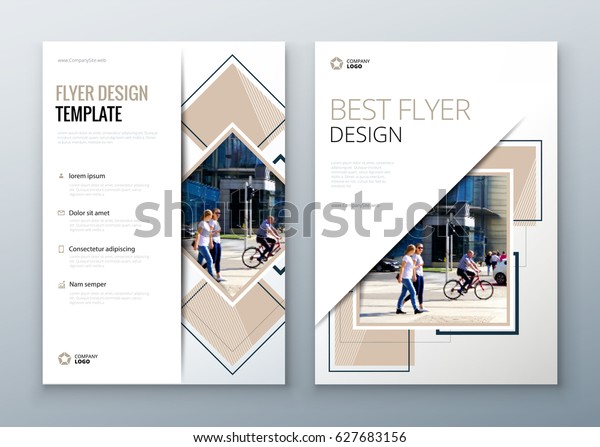 Flyer design. Corporate business report cover,\
brochure or flyer design. Leaflet presentation. Teal Flyer with\
abstract circle,