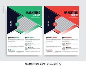 Flyer Design. Corporate Business Flyer Template Vector. Marketing Flyer, Poster, Leaflet