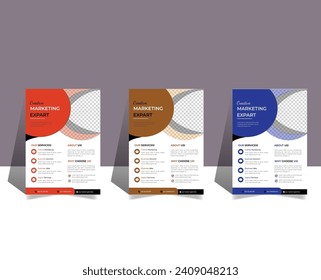 Flyer design, cover modern layout, annual report, poster, flyer in A4.	
