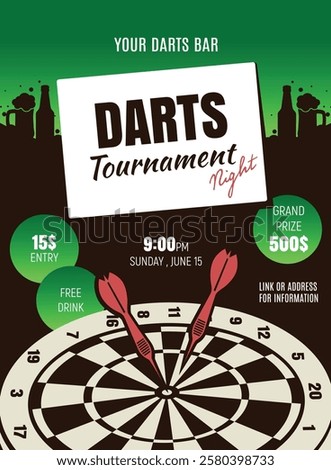 flyer design for darts tournament night