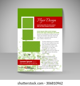 Flyer design. Editable template of  site for business, education, presentations, websites, magazines covers, travel guides.