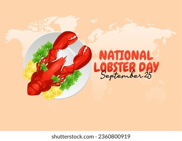 Flyer design, flat artwork, and vector graphic of National Lobster Day are both suitable for the event.